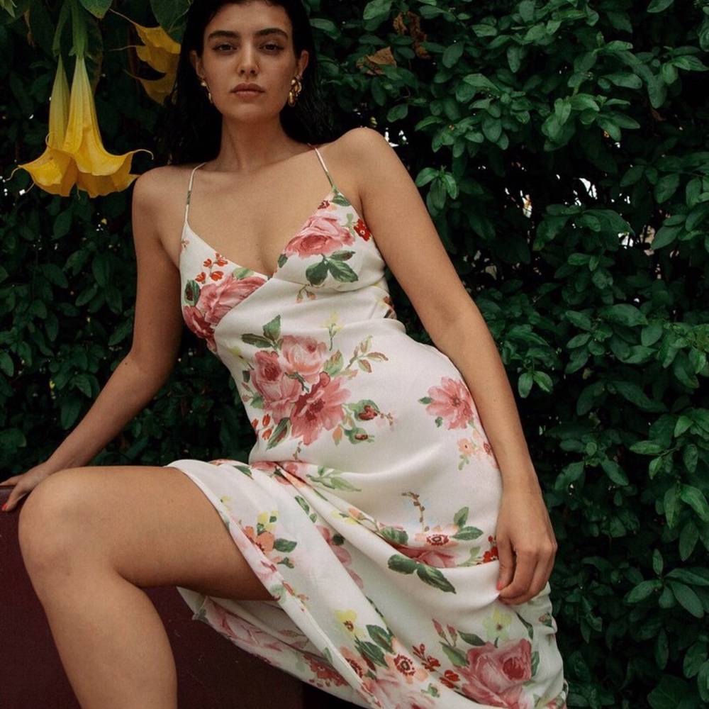 The Line by K Florence Slip Dress in Floral XS